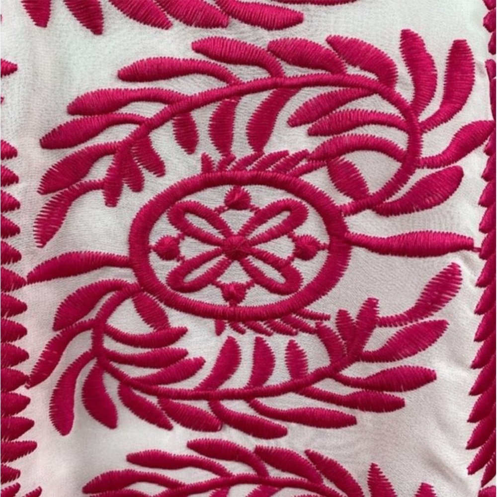 Lulu's Fond of You Hot Pink Embroidered Short Sleeve Shift Dress Sz XS - Picture 12 of 12